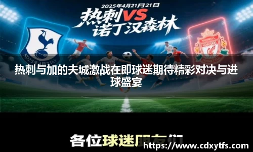 热刺与加的夫城激战在即球迷期待精彩对决与进球盛宴